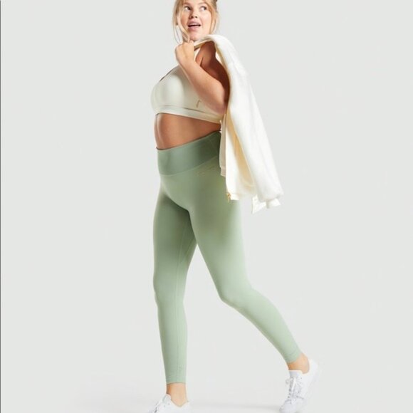 Gymshark x Whitney Simmons Moss Green Leggings - Picture 1 of 5
